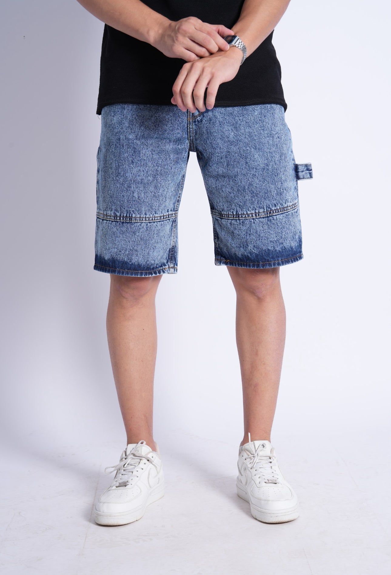 SHORT JEAN POCHE MARTEAU