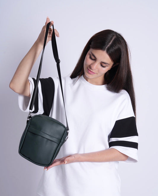 Sacoche simili cuir basique